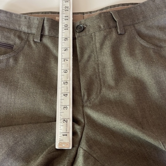 Boss Hugo Boss Men's Virgin Wool Pants Flat Front Patch Rear Pockets Size 36R - Picture 14 of 16